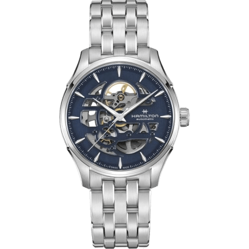 Jazzmaster Skeleton Auto 40 Stainless Steel / Blue / Bracelet