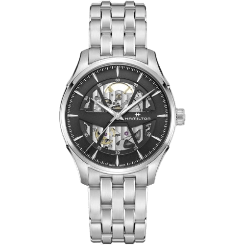 Jazzmaster Skeleton Auto 40 Stainless Steel / Black / Bracelet