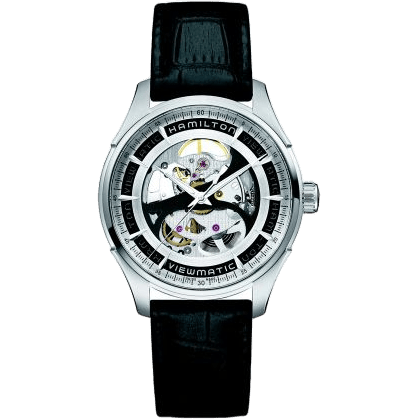 Jazzmaster Viewmatic Skeleton Auto Stainless Steel / Black