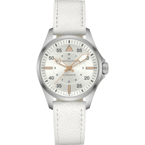 Khaki Aviation Pilot Auto 36 Stainless Steel / Silver