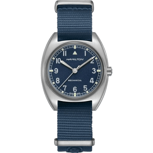 Khaki Aviation Pilot Pioneer Mechanical Stainless Steel / Blue