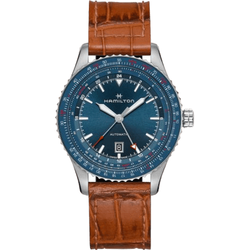 Khaki Aviation Converter Auto GMT Stainless Steel / Blue