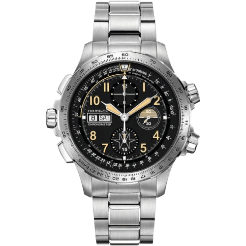 Khaki Aviation X Wind Day Date Auto Chrono / Bracelet