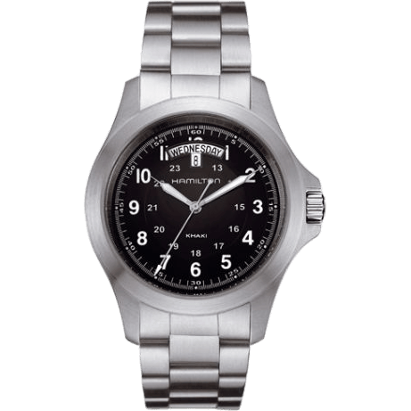 Khaki Field King Quartz 40 Stainless Steel / Black / Bracelet
