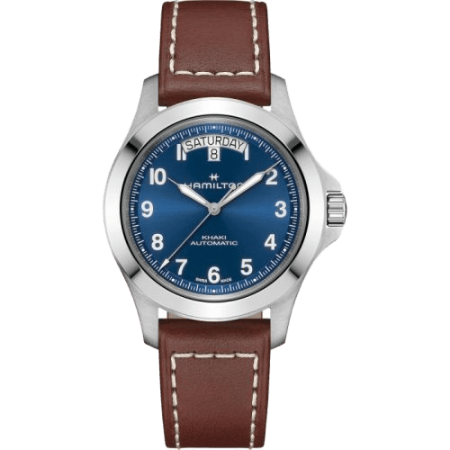 Khaki Field King Day-Date 40 Stainless Steel / Blue