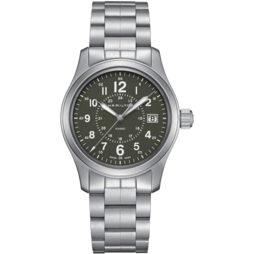 Khaki Field Quartz 38 Stainless Steel / Green / Bracelet