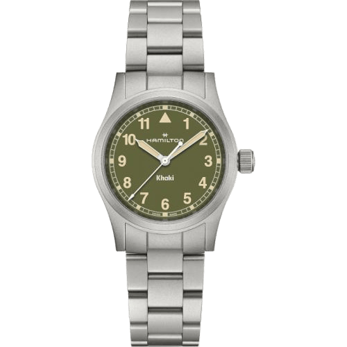Khaki Field Quartz 33 Stainless Steel / Green / Bracelet