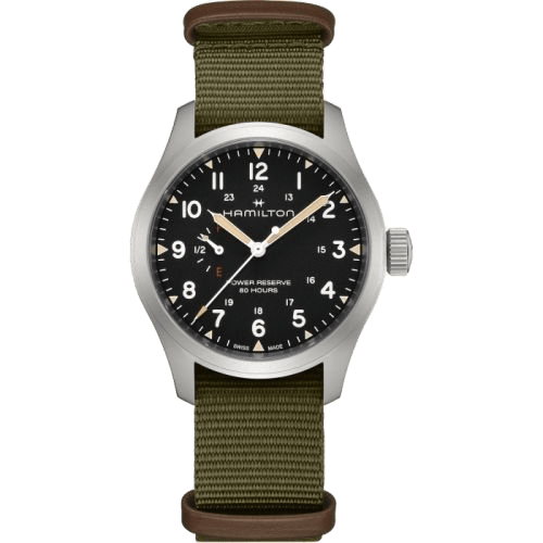 Khaki Field Mechanical Power Reserve Stainless Steel / Black