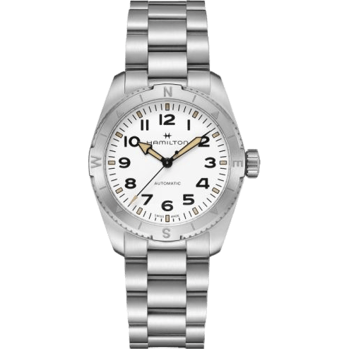 Khaki Field Expedition 37 Stainless Steel / White / Bracelet