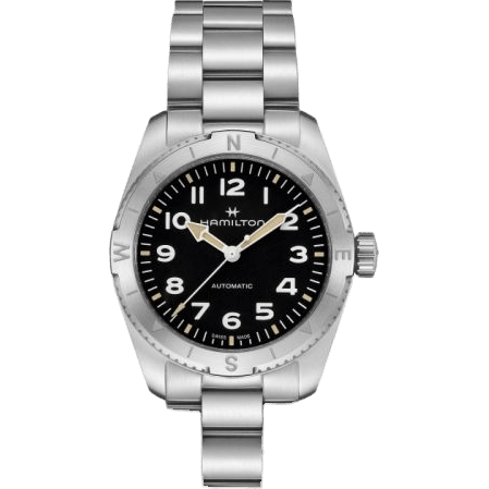 Khaki Field Expedition 37 Stainless Steel / Black / Bracelet
