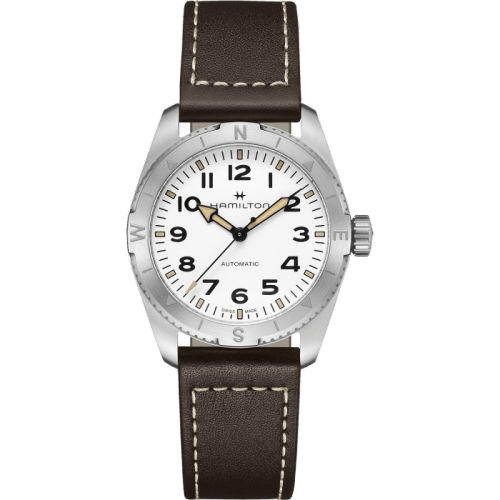 Khaki Field Expedition 37 Stainless Steel / White