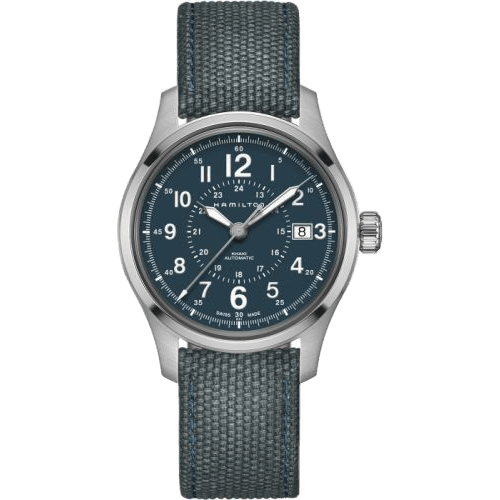 Khaki Field Auto 40 Stainless Steel / Blue