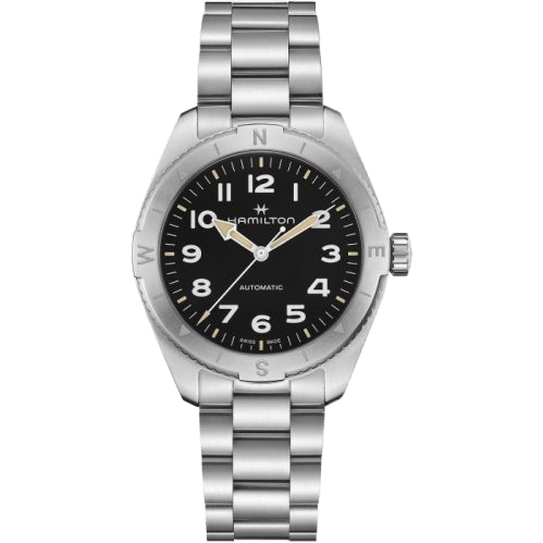 Khaki Field Expedition 41 Stainless Steel / Black / Bracelet