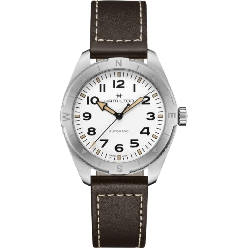Khaki Field Expedition 41 Stainless Steel / White