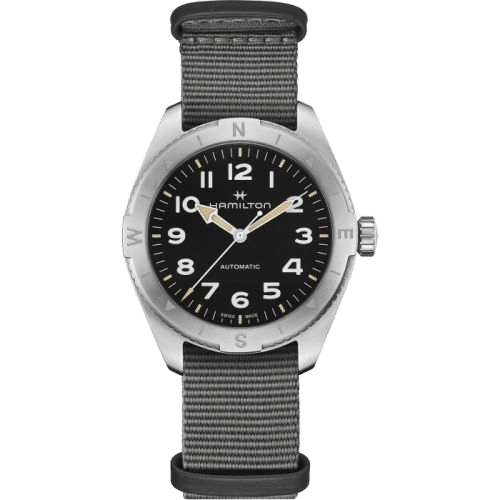 Khaki Field Expedition 41 Stainless Steel / Black / NATO