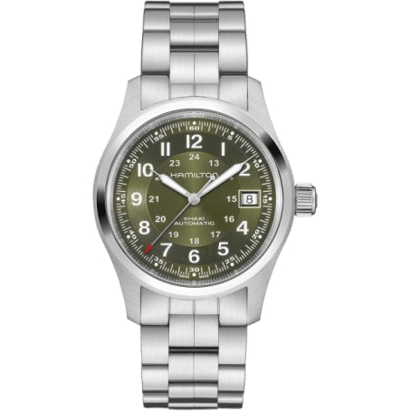 Khaki Field Auto 38 Stainless Steel / Green / Bracelet