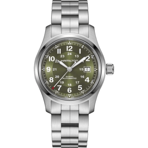 Khaki Field Auto 42 Stainless Steel / Green / Bracelet