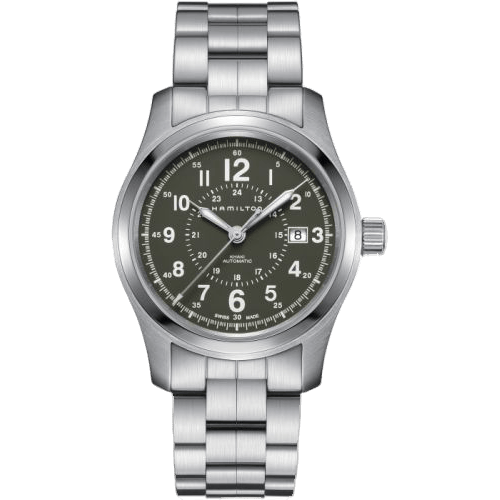 Khaki Field Auto 42 Stainless Steel / Green / Bracelet