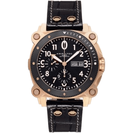 Khaki Navy BeLOWZERO Auto Chrono Rose Gold / Black