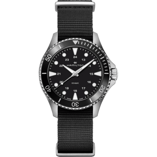 Khaki Navy Scuba Quartz 37 Stainless Steel / Black / NATO