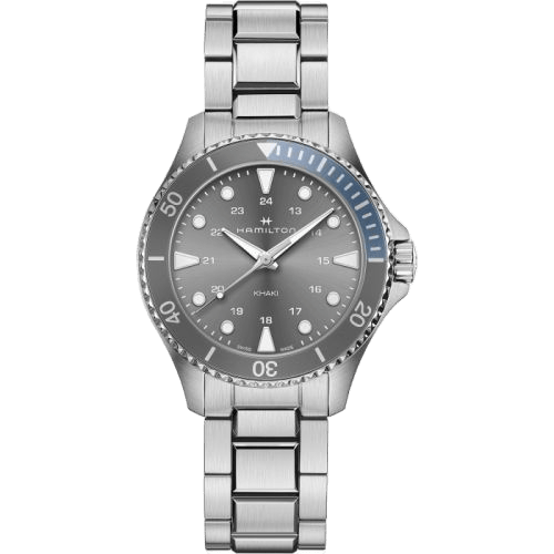 Khaki Navy Scuba Quartz 37 Stainless Steel / Grey / Bracelet