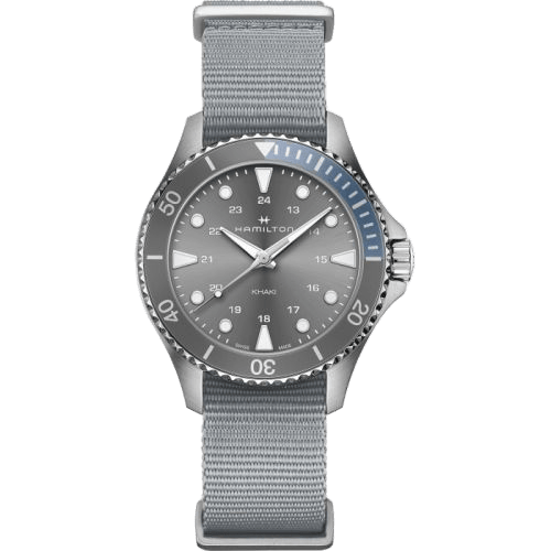 Khaki Navy Scuba Quartz 37 Stainless Steel / Grey / NATO