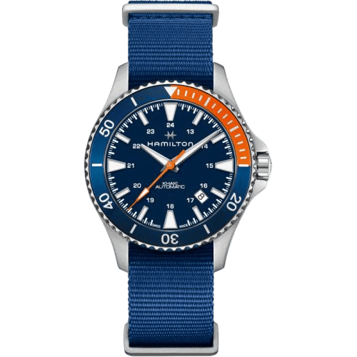 Khaki Navy Scuba Auto Stainless Steel / Blue / NATO