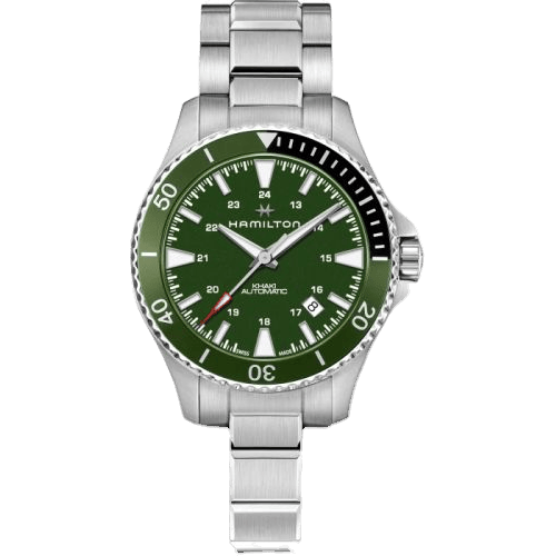 Khaki Navy Scuba Auto Stainless Steel / Green / Bracelet