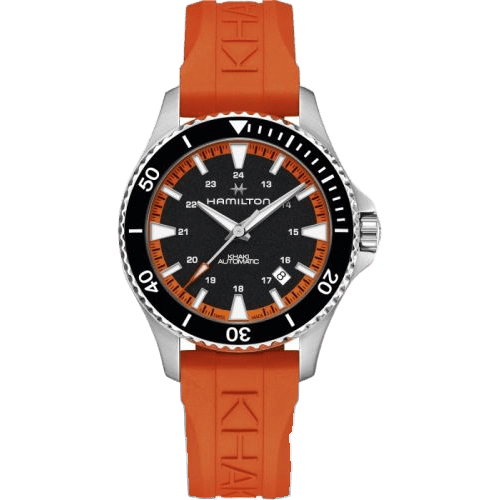 Khaki Navy Scuba Auto Stainless Steel / Black - Orange / Rubber