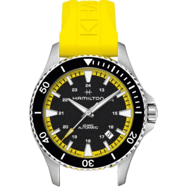 Khaki Navy Scuba Auto Stainless Steel / Black - Yellow / Rubber