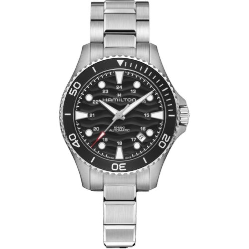 Khaki Navy Scuba Auto 40 Stainless Steel / Black / Bracelet