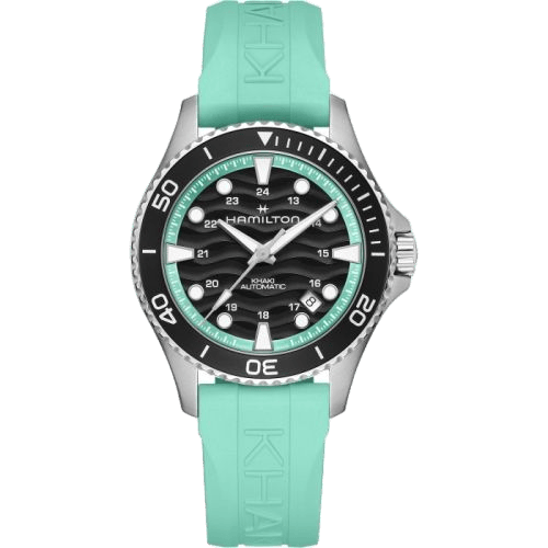 Khaki Navy Scuba Auto 40 Stainless Steel / Black - Turquoise