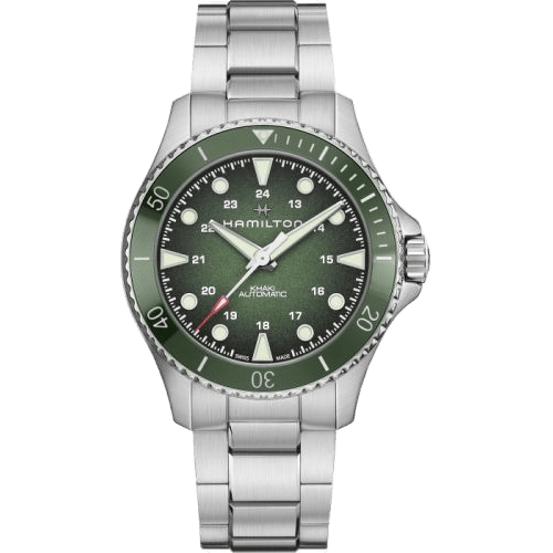 Khaki Navy Scuba Auto 43 Stainless Steel / Green - Gradient / Bracelet
