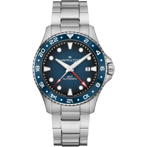 Khaki Navy Scuba Automatic GMT 43 Stainless Steel / Blue / Bracelet