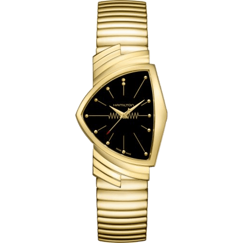 Ventura Gents Yellow Gold / Black / Bracelet