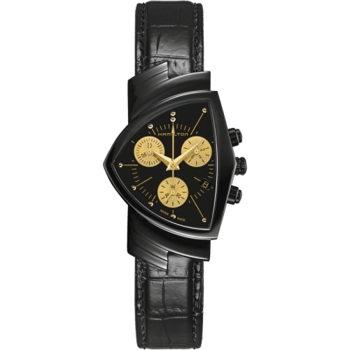 Ventura Chrono Quartz 32.3 Black & Gold