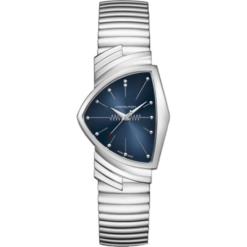 Ventura Gents Stainless Steel / Blue Suede Shoes / Bracelet