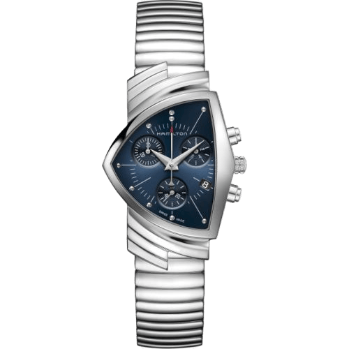 Ventura Chrono Quartz Stainless Steel / Blue Suede Shoes / Bracelet