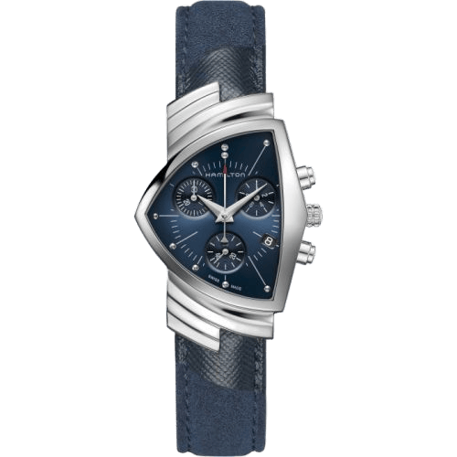 Ventura Chrono Quartz Stainless Steel / Blue Suede Shoes