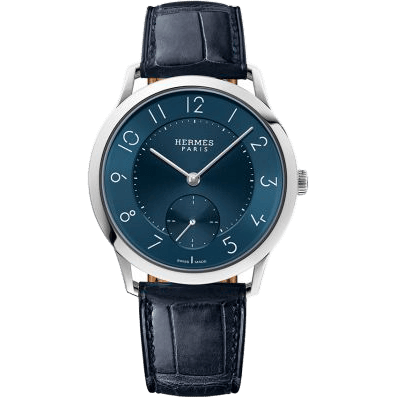 Slim d'Hermès GM Stainless Steel / Blue