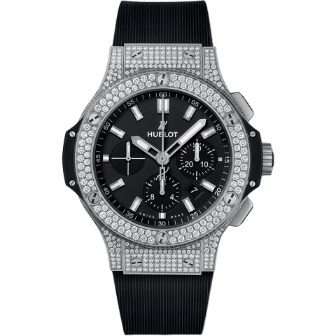 Big Bang 45 Stainless Steel / Pavé / Black