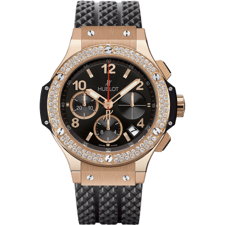 Big Bang Original 41 Red Gold - Diamond / Black / Rubber