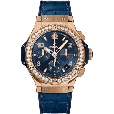 Big Bang Original 41 Red Gold - Diamond / Blue / Alligator