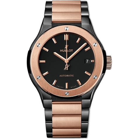 Classic Fusion 45 Ceramic - King Gold / Black / Bracelet