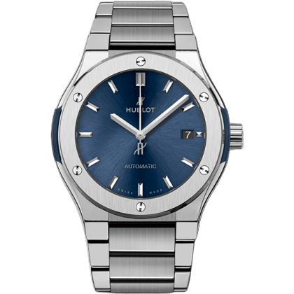 Classic Fusion 45 Titanium / Blue / Bracelet