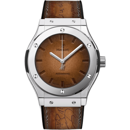 Classic Fusion 45 Berluti Scritto Platinum / Brown