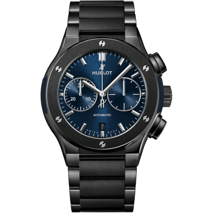 Classic Fusion 45 Chronograph Ceramic / Blue / Bracelet