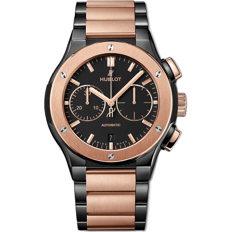 Classic Fusion 45 Chronograph Ceramic - King Gold / Black / Bracelet