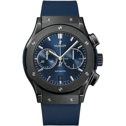 Classic Fusion 45 Chronograph Ceramic / Blue / Rubber