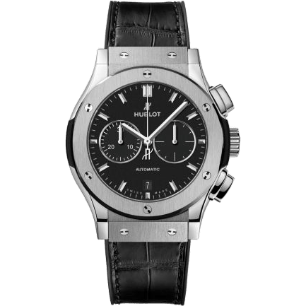 Classic Fusion 42 Chronograph Titanium / Black / Alligator